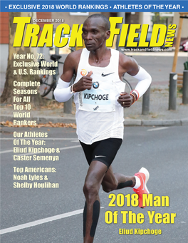 2018 Man of the Year Eliud Kipchoge Table of Contents