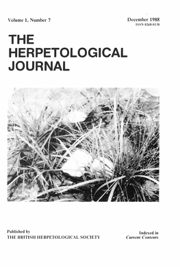 The Herpetological Journal