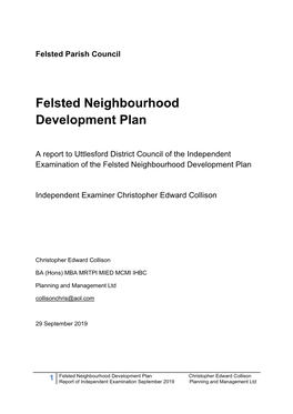 Felsted Neighbourhood Development Plan