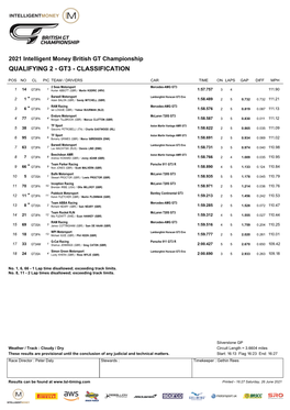 Gt3 - Classification