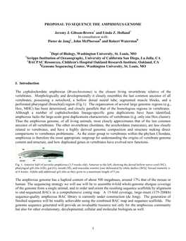 Amphioxus Genome