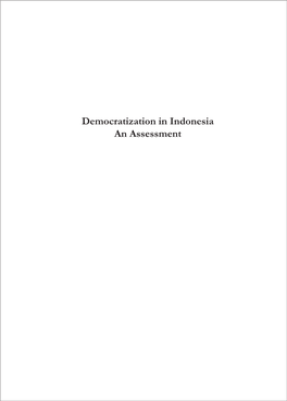 Democratization in Indonesia an Assessment