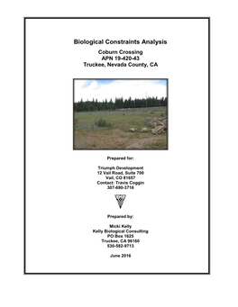 Biological Constraints Analysis