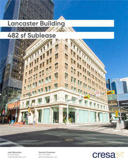 Lancaster Building 482 Sf Sublease