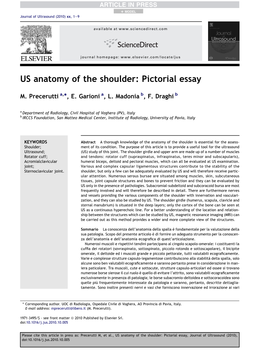 US Anatomy of the Shoulder: Pictorial Essay