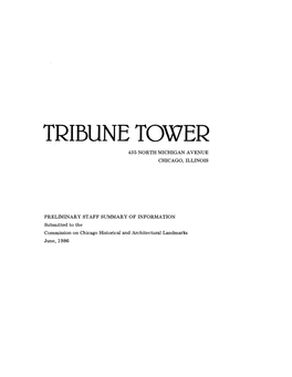 Tribune Tower 435 North Michigan Avenue Chicago, Illinois