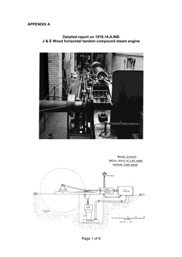 APPENDIX a Detailed Report on 1978.14.A.IND J & E Wood Horizontal Tandem Compound Steam Engine Page 1 of 9