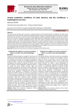 Armed Combative Traditions of Latin America and the Caribbean: a Hoplological Overview Michael J