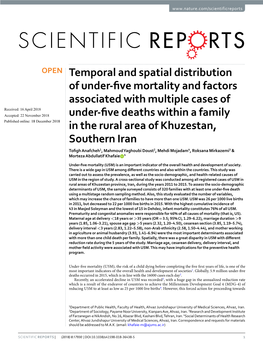 Temporal and Spatial Distribution of Under-Five Mortality and Factors