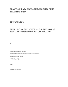 Transboundary Diagnostic Analysis of the Lake Chad Basin