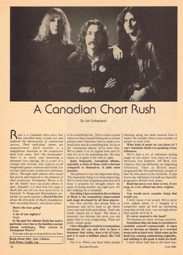 A Canadian Chart Rush