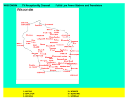 WISCONSIN TV Reception by Channel Full & Low