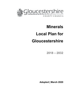 Minerals Local Plan for Gloucestershire