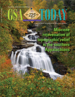 Miocene Rejuvenation of Topographic Relief in the Southern Appalachians