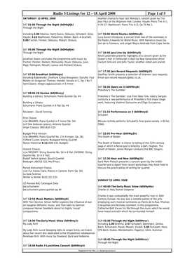 Radio 3 Listings for 12 – 18 April 2008 Page 1 of 5