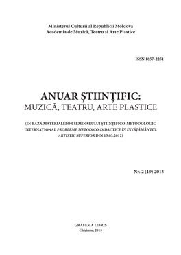 Anuar Ştiinţific: Muzică, Teatru, Arte Plastice