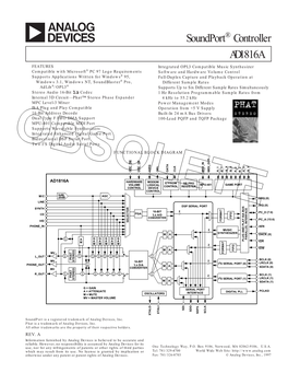 AD1816A Soundport Controller