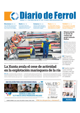 Diario De Ferrol DOMINGO | 12 | 7 | 2020 FERROL AÑO XXII | Nº 7.646 | 1,75 EUROS |