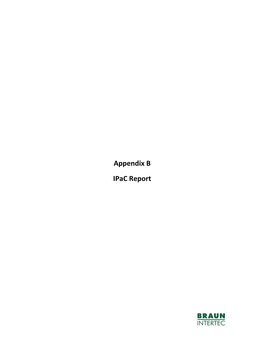 Appendix B Ipac Report