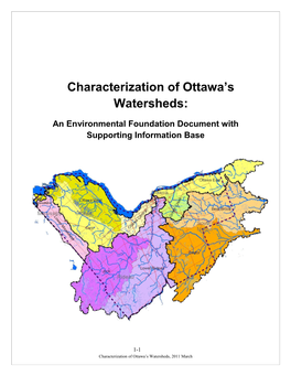 Characterization of Ottawa's Watersheds