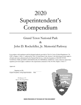 2020 Superintendent's Compendium