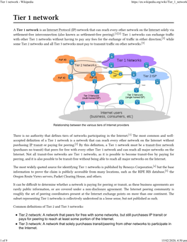 Tier 1 Network - Wikipedia