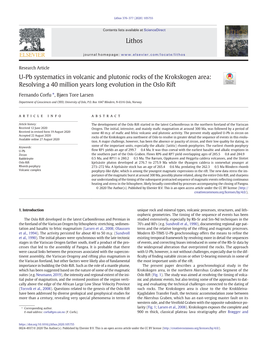 U-Pb Systematics in Volcanic and Plutonic Rocks of the Krokskogen Area: Resolving a 40 Million Years Long Evolution in the Oslo Rift