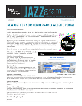 New Just for You! Members-Only Website Portal