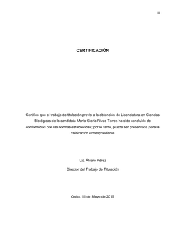 Certificación