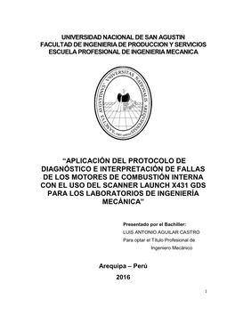 “Aplicación Del Protocolo De Diagnóstico E Interpretación De Fallas De Los Motores De Combustión Interna Con El Uso Del Sc