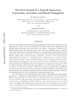 The First Second of a Type-II Supernova: Convection, Accretion