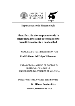 Departamento De Biotecnología Identificación De Componentes De