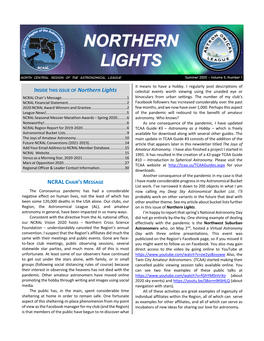 NCRAL Northern Lights Summer 2020