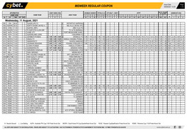 Midweek Regular Coupon 09/08/2021 12:20 1 / 6