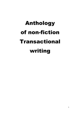 Anthology of Nonfiction Texts