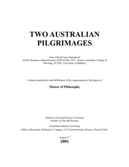 Two Australian Pilgrimages