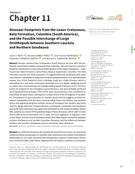 Dinosaur Footprints from the Lower Cretaceous, Published Online 25 November 2020 Batá Formation, Colombia (South America)