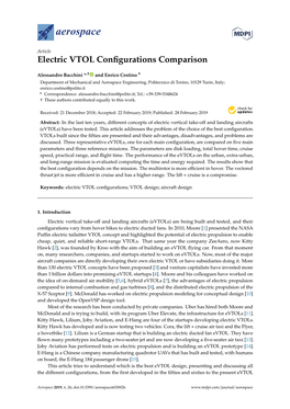 Electric VTOL Configurations Comparison
