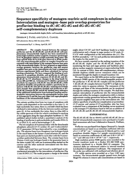 Sequence Specificity of Mutagen-Nucleic Acid