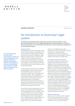 An Introduction to Guernsey's Legal System