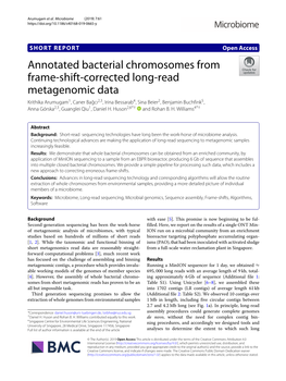 Annotated Bacterial Chromosomes from Frame-Shift-Corrected Long-Read