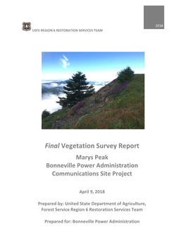 Final Vegetation Survey Report