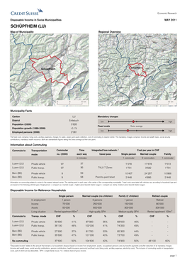 SCHÜPFHEIM (LU) Map of Municipality Regional Overview