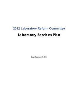 2012 Laboratory Reform Committee