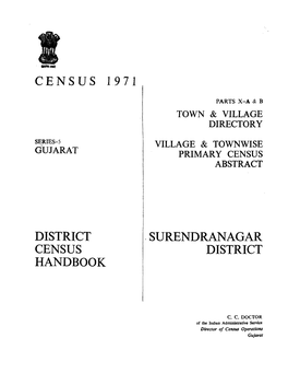 District Census Handbook, Surendranagar, Part X-A & B