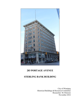 283 Portage Avenue Sterling Bank Building