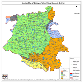 Aquifer Map of Siddapur Taluk, Uttara Kannada District