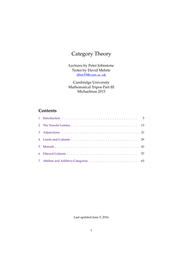 Category Theory