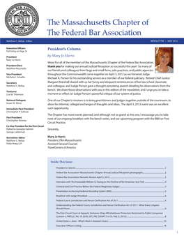 The Massachusetts Chapter of the Federal Bar Association Matthew C