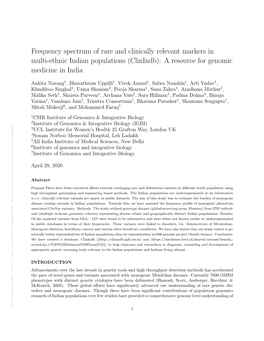 Frequency Spectrum of Rare and Clinically Relevant Markers in Multi